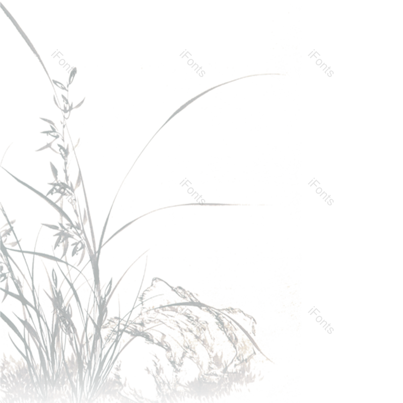 水墨图片,中国风元素,花草PNG,水墨画免抠素材